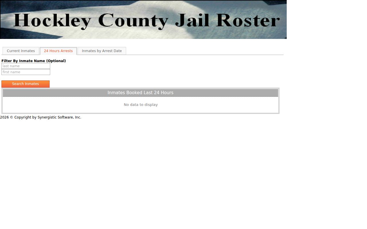 Hockley County recent arrest and release booking log