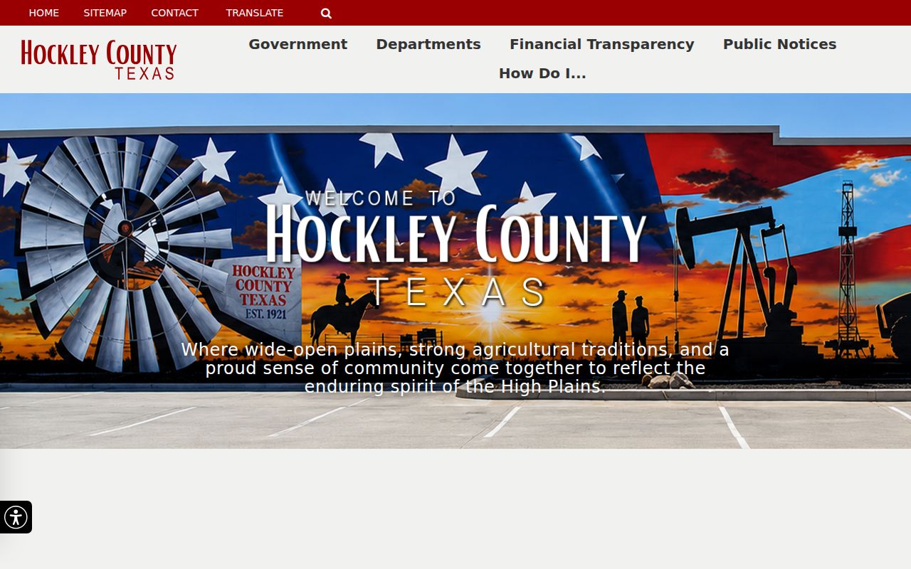 Hockley County criminal history courthouse and county homepage