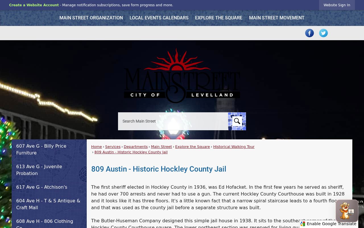 Historic Hockley County jail and Levelland criminal records history