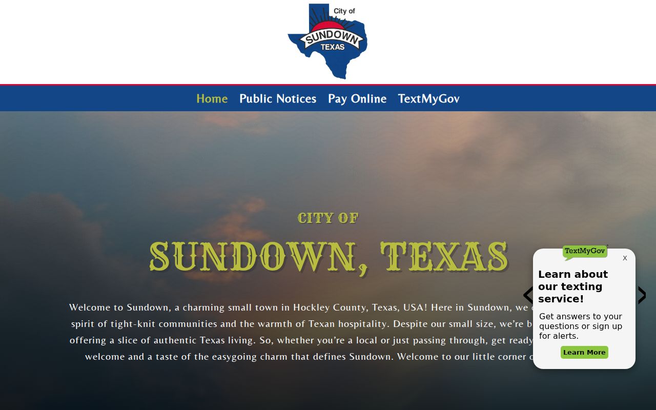 Sundown criminal records through official city contacts